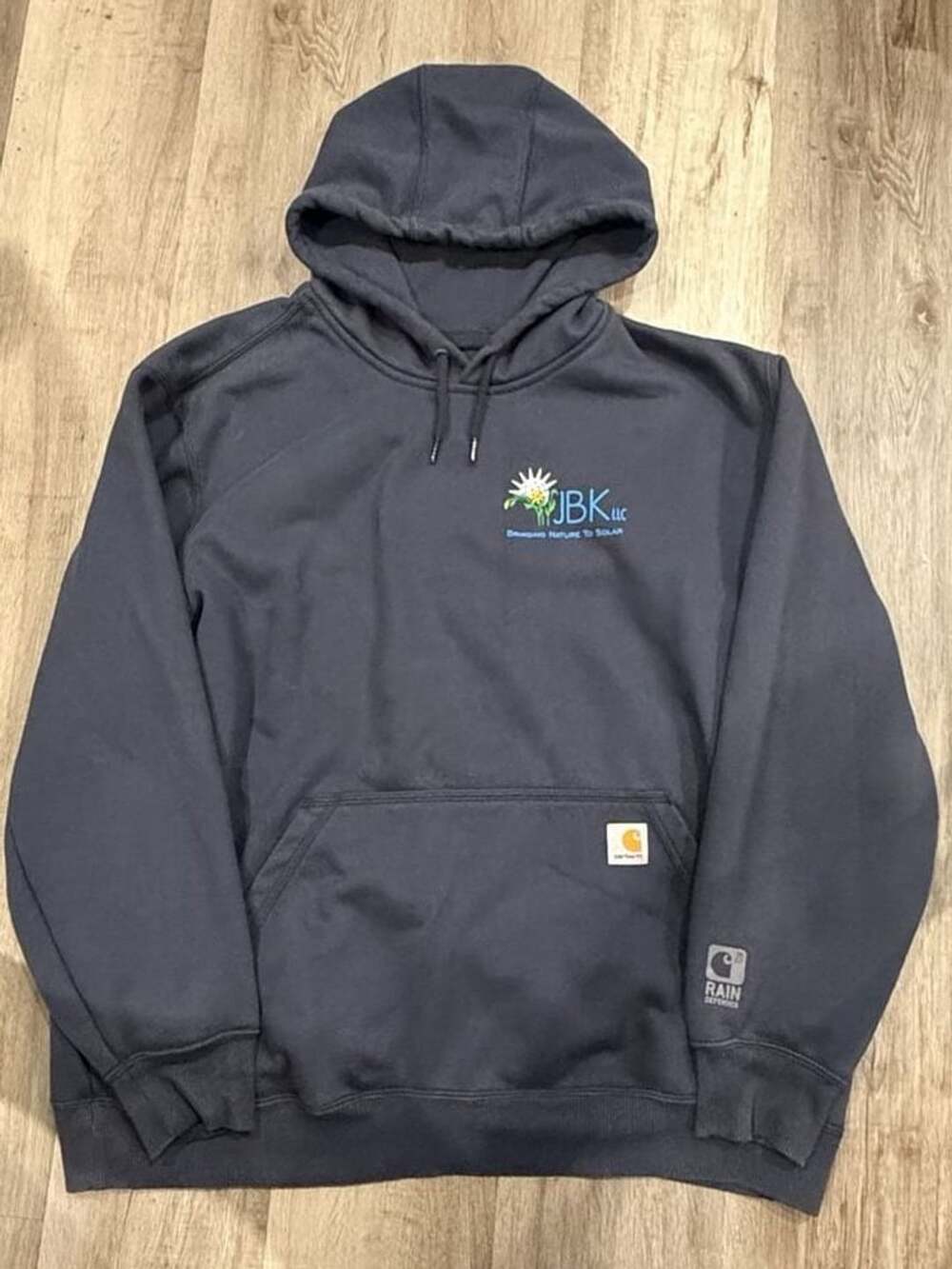 Carhartt Rain Defender Hoodie Size 2XL Blue JBK LLC Logo